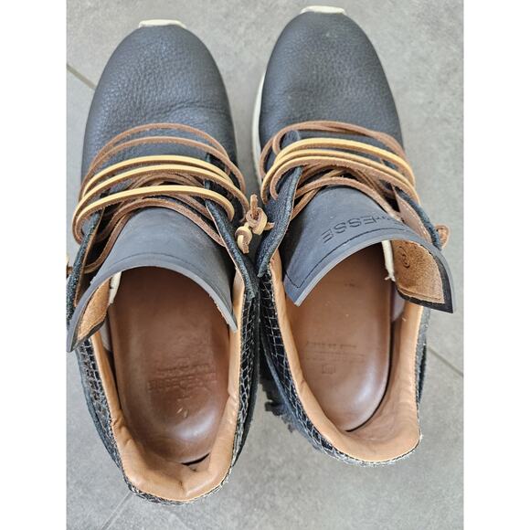 Esseutesse Leather Fringe Sneaker Black Women’s Size 39 EUR 9 US Made In Italy - Picture 11 of 11